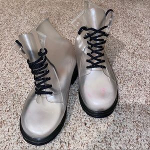 Clear Combat Boots